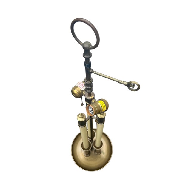 American Vintage Chapman Brass Bouillotte Lamp For Sale - Image 3 of 11