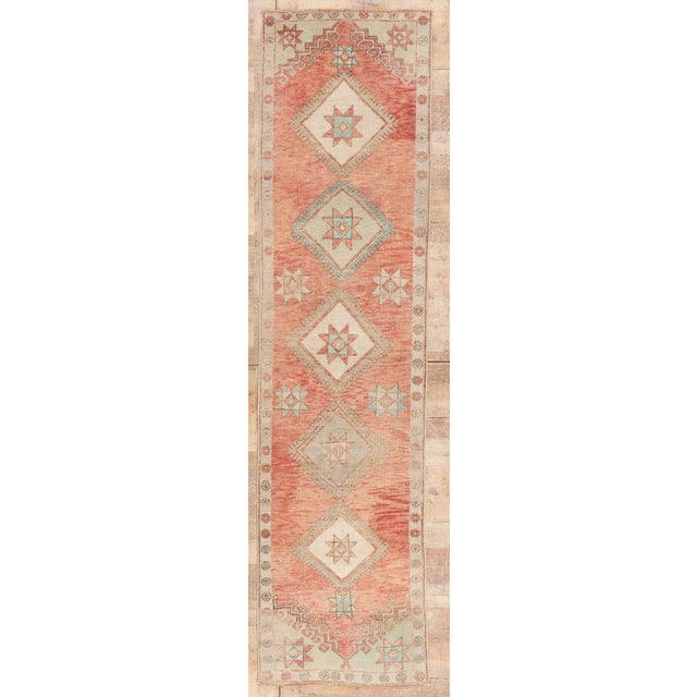 Vintage Turkish Oushak Rug, 02'08 X 10'07 For Sale - Image 9 of 9