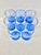 Mid-Century Modern Vintage Blue Juice Glasses-Set of 8 For Sale - Image 3 of 7