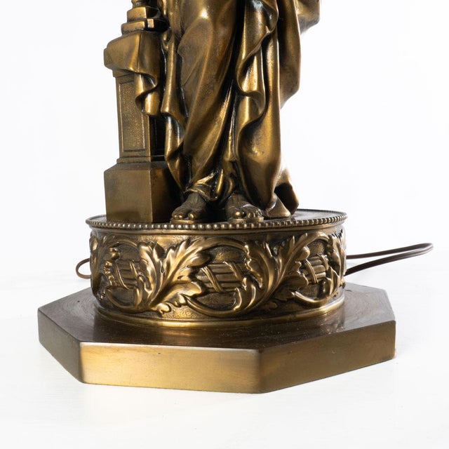 Early 20th Century Pair of Classical Form Figural Lamps For Sale - Image 14 of 18
