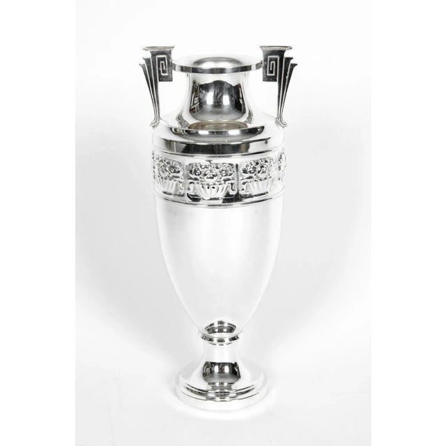 Art Deco Vintage Silver Plate Art Deco Piece / Vase For Sale - Image 3 of 6