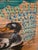 Mid 20th Century Hand-Painted Bamboo Slat Wall Scroll Mandarin Ducks & Lotus Flowers For Sale - Image 11 of 12