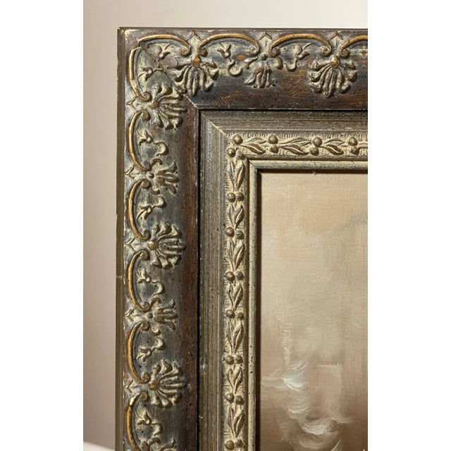 Green 1940s Original Franz Kerber Cobbler Smoking Pipe Realism Oil Painting Signed For Sale - Image 8 of 11