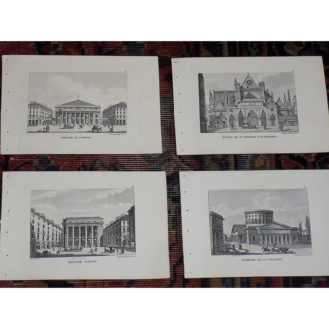 Realism Authentic 19th Century Diminutive Antique Paris Landmark.Engravings - Set of 12 For Sale - Image 3 of 6