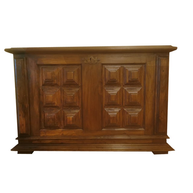 Vintage Wood Trunk, 1920s For Sale