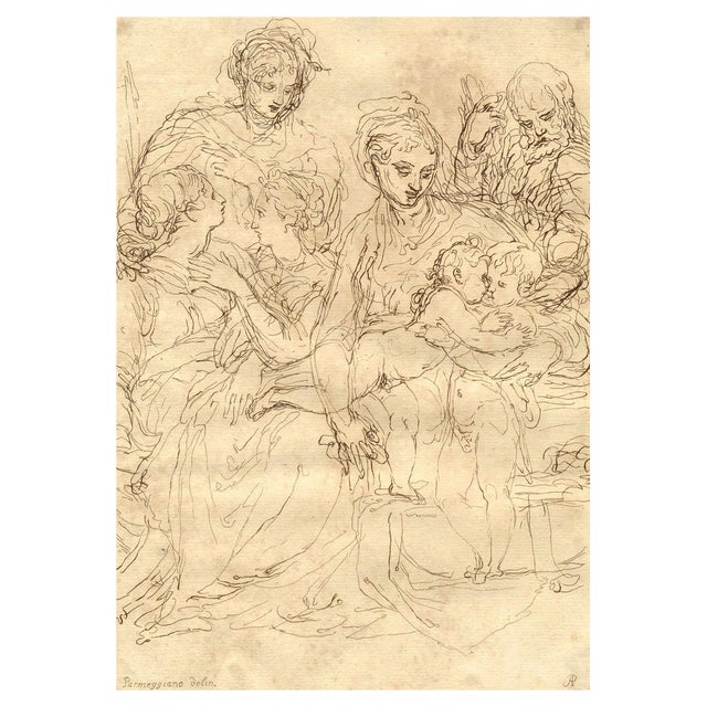 Arthur Pond After Parmigianino, Holy Family with St John, 1734, Etching For Sale