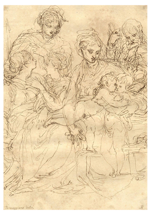 Arthur Pond After Parmigianino, Holy Family with St John, 1734, Etching