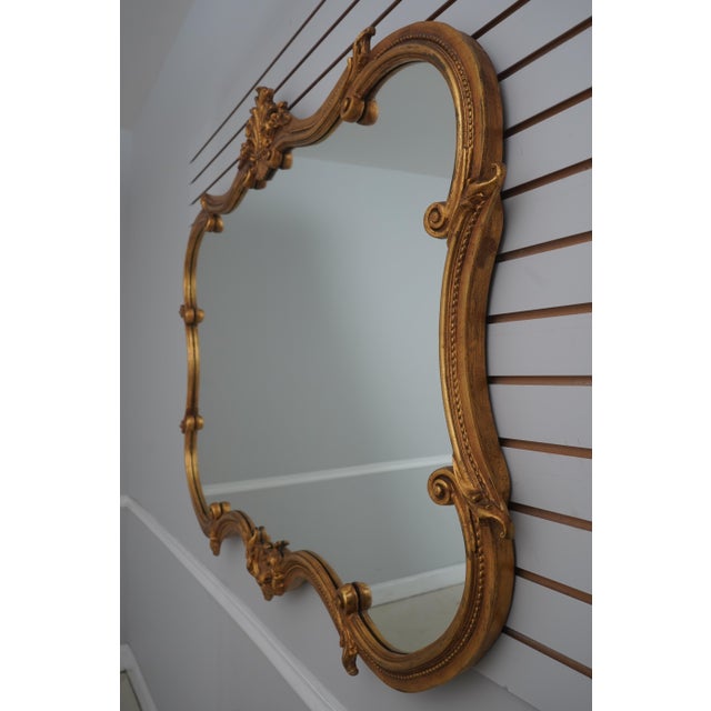 Age: Approx: 50 Years Old Details: Nice Gold Leaf Finish High Quality Construction Large Impressive Mirror Ornate Frame...