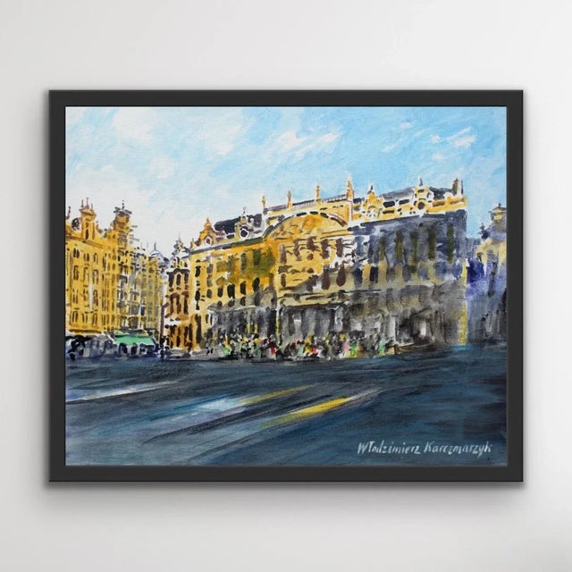 Contemporary Włodzimierz Karczmarzyk, Brussels: The House of the Dukes of Brabant, 2013, Acrylic on Canvas For Sale - Image 3 of 7