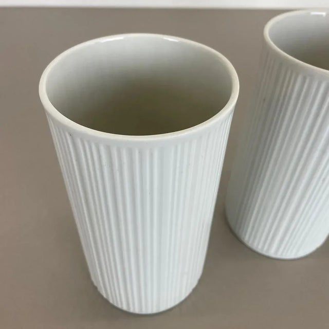 Op Art Porcelain Vases from Melitta All, Germany, 1970s, Set of 3 For Sale - Image 6 of 16