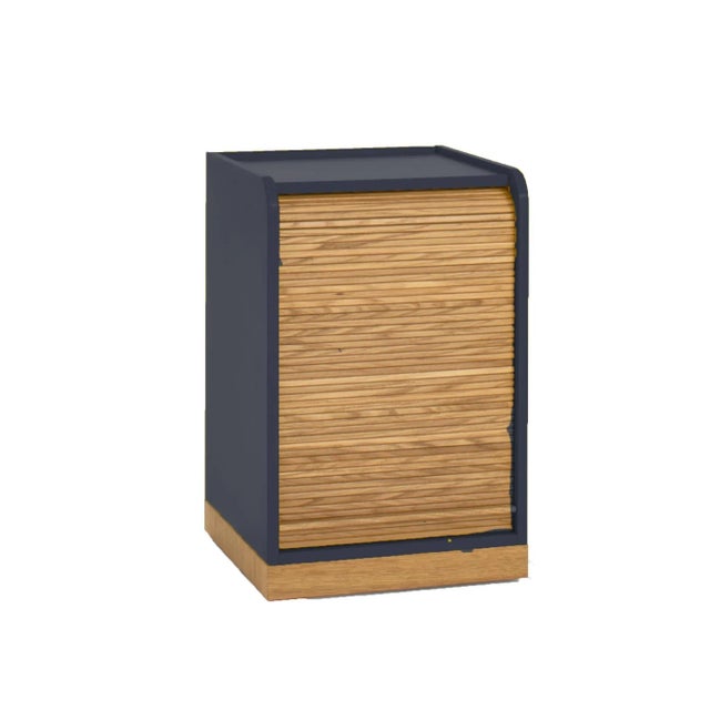 Tapparelle wheels cabinet, blue / grey by colé italia with emmanuel gallina dimensions: h.55 d.40 w.40 cm materials:...