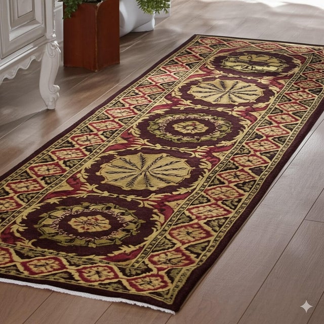 9x12 Giselle Coral Traditional Floral Hand Knotted Wool Carpet Rug For Sale In New York - Image 6 of 9