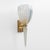 Italian Murano Iridescent Glass and Brass Wall Sconces, 1990, Set of 2 For Sale - Image 6 of 10