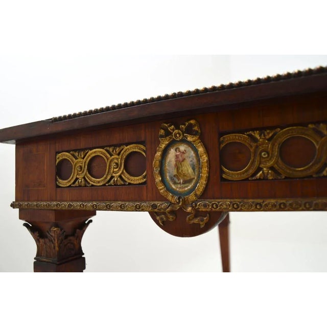 Antique French Inlaid Walnut Ormolu Mounted Desk, 1800s For Sale - Image 15 of 18