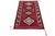 3x5 Contemporary Handmade Modern Navajo Style Crimson Wool Runner Rug For Sale - Image 4 of 8