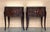 Early 20th Century Art Deco Italian Bedside Tables in Mahogany, 1950s, Set of 2 For Sale - Image 10 of 14