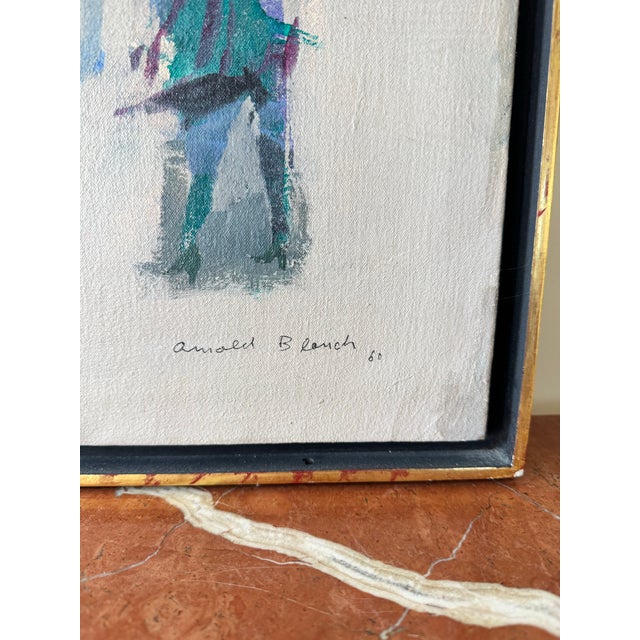 Arnold Blanch “Untitled (Figures by the Beach)” Oil on Canvas, 1960 For Sale - Image 9 of 12