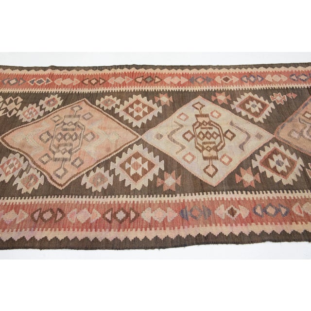 1960s 1960s Vintage Kilim Handmade Multicolor Geometric Wool Rug For Sale - Image 5 of 7