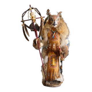 Kevin & Shawn Gadomski Ojibway Owl Totem “Manitou” – Signed Limited Edition 62/100 For Sale