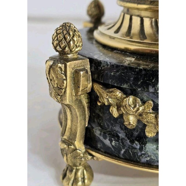 Antique French Gilded Ormolu Inkwell Stand, 1880 For Sale - Image 11 of 18