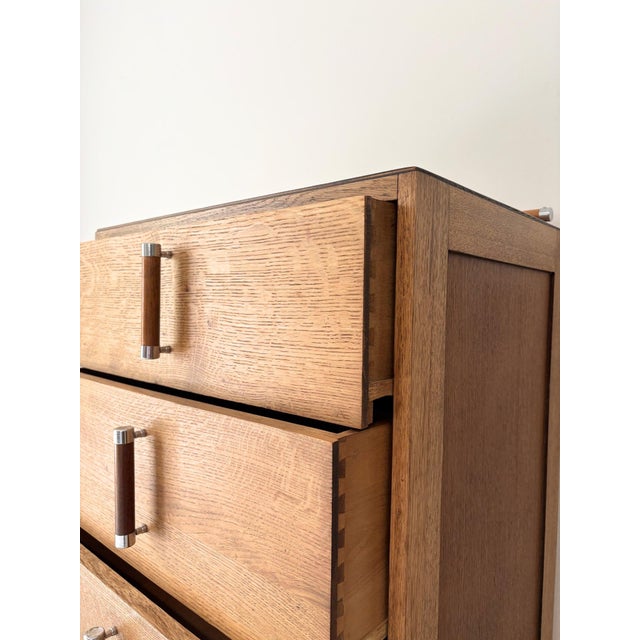 1920s Art Deco Chest of Drawers with Ebonised and Chrome Accents, Britain, 1920s For Sale - Image 5 of 14
