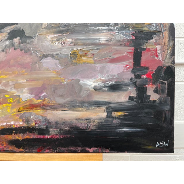 Black Yellow & Red Abstract Expressionist Art by Contemporary British Artist 2022 For Sale - Image 18 of 18
