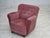 Pink Mid-Century Danish Oak Relax Armchair with Velour Upholstery, 1960s For Sale - Image 8 of 18