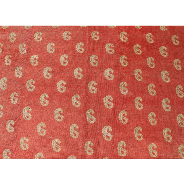 Antique Turkish Oushak Rug With All-Over Design With Red, Light Green and Gold 10'7"x15'0" For Sale - Image 9 of 12