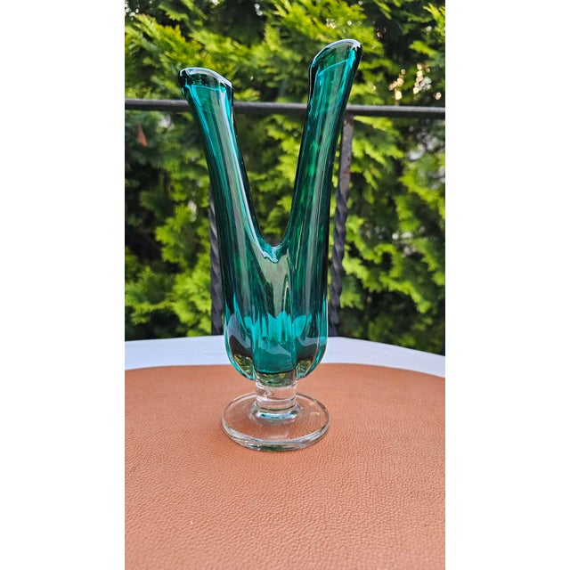Vintage Double Glass Vase in Murano, 1970s For Sale - Image 6 of 6