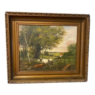Antique Signed Oil on Canvas Painting For Sale