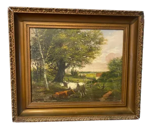 Antique Signed Oil on Canvas Painting