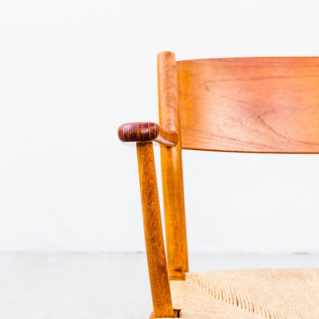 Mid-Century Modern Borge Mogensen Attributed Model 156 Teak & Oak Armchair by Soborg, Denmark 1950s For Sale - Image 3 of 15