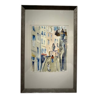Framed Print of European Street Scene For Sale