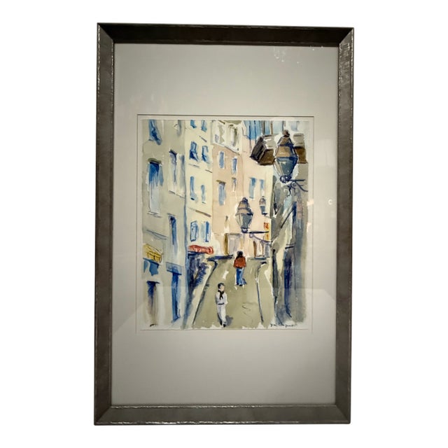 Framed Print of European Street Scene For Sale