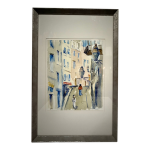 Framed Print of European Street Scene