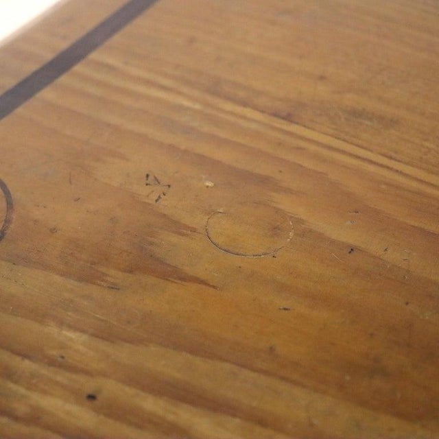 Antique Faux Painted Chestnut Lift Top 2-Door Stenciled Commode Circa 1890 For Sale - Image 17 of 18