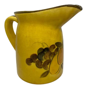 Mid-Century Los Angeles Potteries Calif Usa Mustard Golden Brown Pitcher