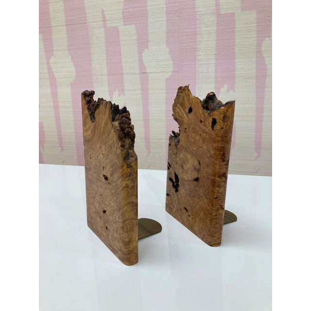Contemporary Vintage Burl Bookends - a Pair For Sale - Image 3 of 11
