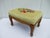 Early 20th Century Vintage Belgian Yellow Upholstered Footstool With Carved Base For Sale - Image 5 of 11