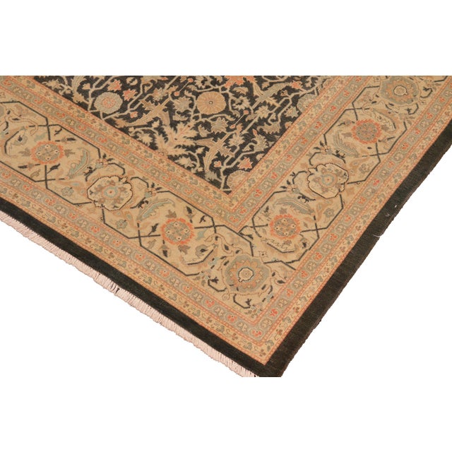 Art Nouveau Dark.green/Beige Wool Rug - 8'2'' X 9'10'' For Sale - Image 4 of 10