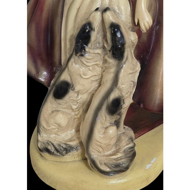 Vintage Mid-Century Modern Italian Figural Ceramic Lamp With Borzoi Dogs – Working Table Lamp For Sale - Image 11 of 12