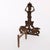 Metal Antique Neoclassical Figural Cast & Wrought Iron Fireplace Andirons, Circa 1900 For Sale - Image 7 of 9