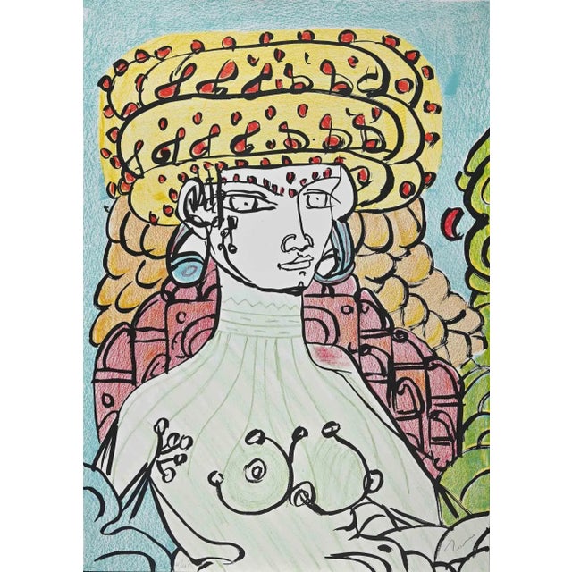 Tone Zancanaro, Poppea II, Original Lithograph, 1981 For Sale - Image 3 of 3