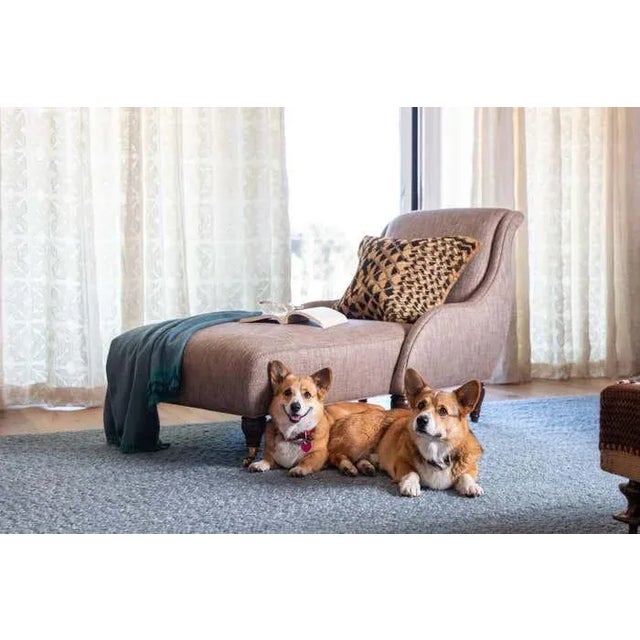 White Oak and Walnut Crafted Chaise With Luscious Curves For Sale - Image 8 of 10