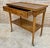 Wood Neoclassic French Marquetry Side Table With One Drawer And Wheels 1940s For Sale - Image 7 of 18