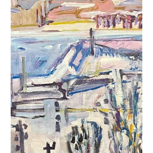 Jean Krille, Landscape 146, 1986, Oil on Masonite For Sale - Image 6 of 12