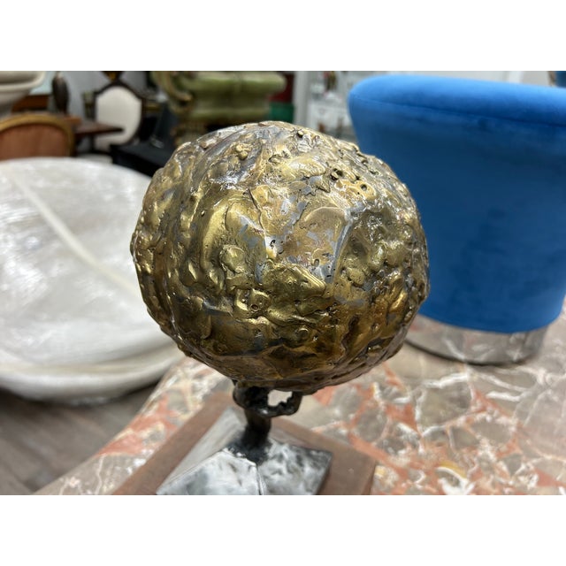 Gray Mid Century Mixed Metal Sculpture For Sale - Image 8 of 11