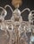 Antique Art Nouveau Flower Candelabrum Crystal Chandelier Brass Ceiling Lustre For Sale - Image 14 of 15