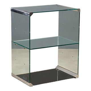 Vintage Italian Glass Brass Shelf from Gallotti & Radice, 1960s For Sale