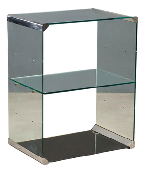 Vintage Italian Glass Brass Shelf from Gallotti & Radice, 1960s